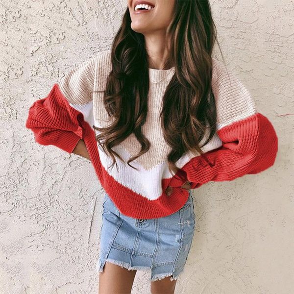 women's sweaters patchwork color women long sleeve o-neck harajuku pullovers casual knitted sweater winter clothes sj3639t, White;black
women's sweaters patchwork color women long sleeve o-neck harajuku pullovers casual knitted sweater winter clothes sj3639t, White;black