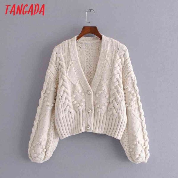 women beading buttons twist jumper short style vintage oversized knitted cardigan coat 3h403 210416, White;black
women beading buttons twist jumper short style vintage oversized knitted cardigan coat 3h403 210416, White;black