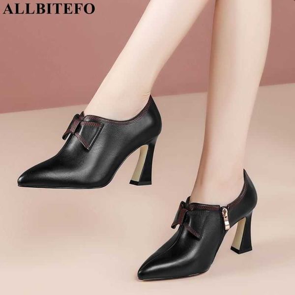 allbitefo fashion bowtie genuine leather high heels wedding women shoes thin heels office ladies shoes spring women heels 210611, Black
allbitefo fashion bowtie genuine leather high heels wedding women shoes thin heels office ladies shoes spring women heels 210611, Black