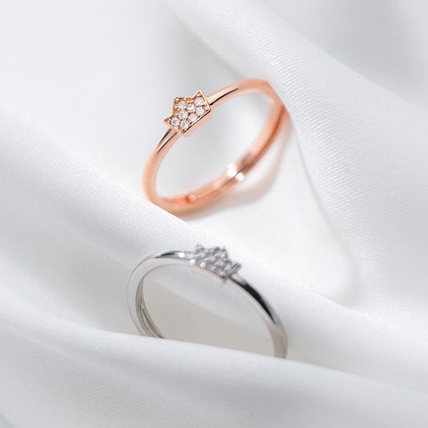cluster rings real 925 sterling silver zircon crown adjustable ring for fashion women party minimalist fine jewelry cute accessories, Golden;silver
cluster rings real 925 sterling silver zircon crown adjustable ring for fashion women party minimalist fine jewelry cute accessories, Golden;silver