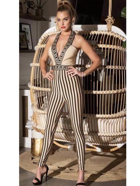 women's jumpsuits & rompers 2021 jumpsuit celebrity backless striped halter women hollow out night club party sleeveless bodysuit elega, Black;white
women's jumpsuits & rompers 2021 jumpsuit celebrity backless striped halter women hollow out night club party sleeveless bodysuit elega, Black;white