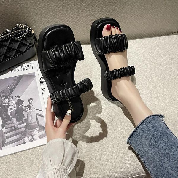 slippers flat shoes female casual med slipers women slides platform luxury soft 2021 beach rubber pu woman slippe, Black
slippers flat shoes female casual med slipers women slides platform luxury soft 2021 beach rubber pu woman slippe, Black