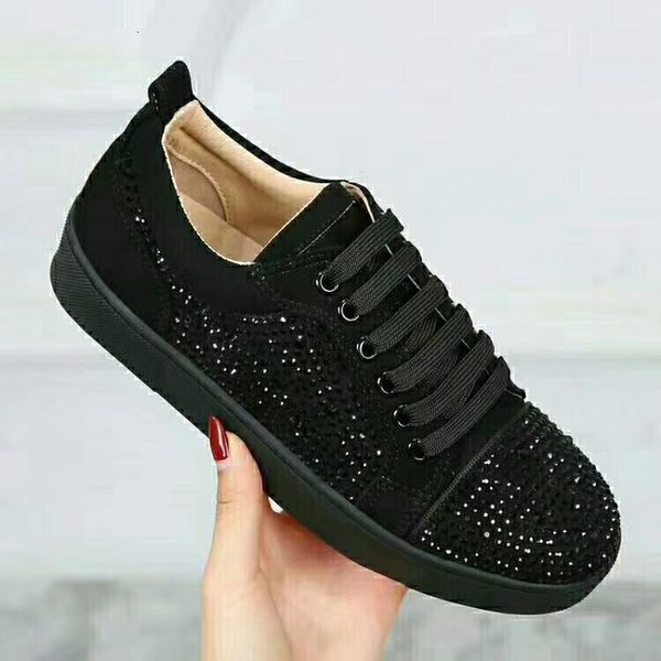 dress shoes designer sneakers red bottom shoe low cut suede spike for men and women party wedding crystal leather 2k78, Black
dress shoes designer sneakers red bottom shoe low cut suede spike for men and women party wedding crystal leather 2k78, Black