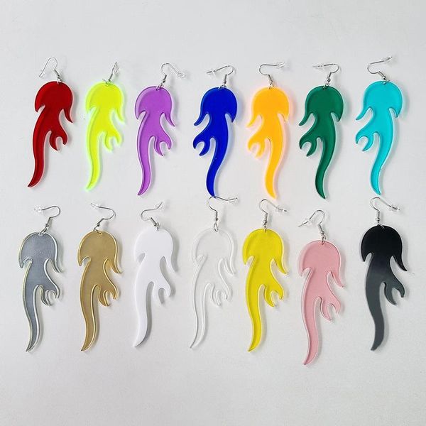 dangle & chandelier fashion long 12 colors hiphop transparent mirror acrylic fire flame earrings for woman jewelry gift e21011, Silver
dangle & chandelier fashion long 12 colors hiphop transparent mirror acrylic fire flame earrings for woman jewelry gift e21011, Silver