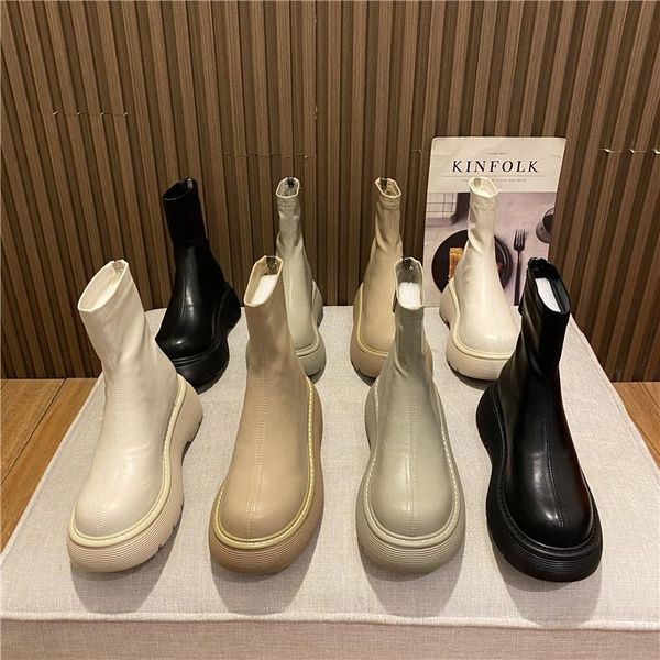 boots fonberry designer round toe stretch pu sock women 2021 back zip chunky heel platform ankle shoes botas mujer, Black
boots fonberry designer round toe stretch pu sock women 2021 back zip chunky heel platform ankle shoes botas mujer, Black