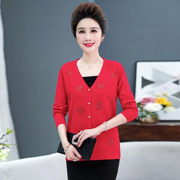 women's knits & tees oversize single-breasted v-neck diamond long-sleeved fashion loose embroidered autumn winter vintage women knit sw, White
women's knits & tees oversize single-breasted v-neck diamond long-sleeved fashion loose embroidered autumn winter vintage women knit sw, White