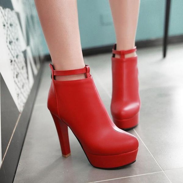 boots womens fashion autumn winter zipper platform ankle 12.5cm ultra high heels round toe wedding party shoes 98-2, Black
boots womens fashion autumn winter zipper platform ankle 12.5cm ultra high heels round toe wedding party shoes 98-2, Black