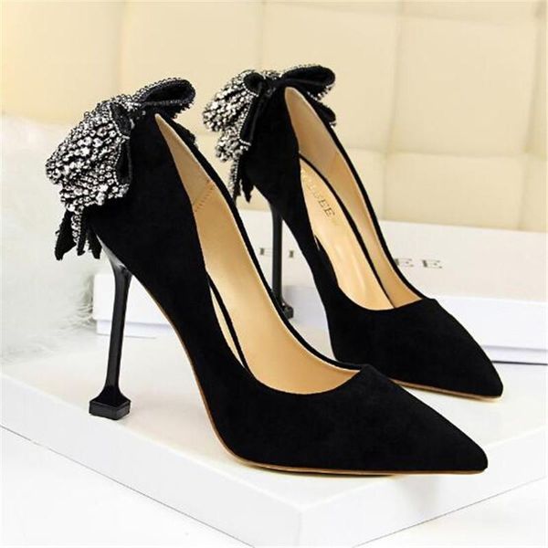 sweet crystal butterfly-knot women pumps 2021 fashion solid flock shallow high heels shoes woman poinetd toe party shoe dress, Black
sweet crystal butterfly-knot women pumps 2021 fashion solid flock shallow high heels shoes woman poinetd toe party shoe dress, Black