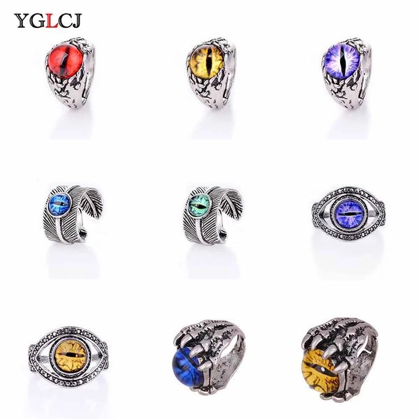 ladies beautiful men's vintage ancient evil eye ring fashion devil eyeball halloween party props women's colorful jewelry, Silver
ladies beautiful men's vintage ancient evil eye ring fashion devil eyeball halloween party props women's colorful jewelry, Silver