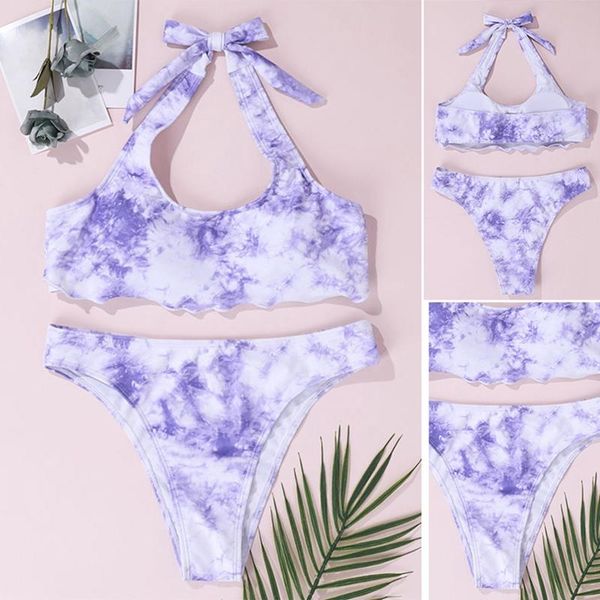 women's swimwear tie-dye printed swimsuit lace 2 piece set purple, White;black
women's swimwear tie-dye printed swimsuit lace 2 piece set purple, White;black