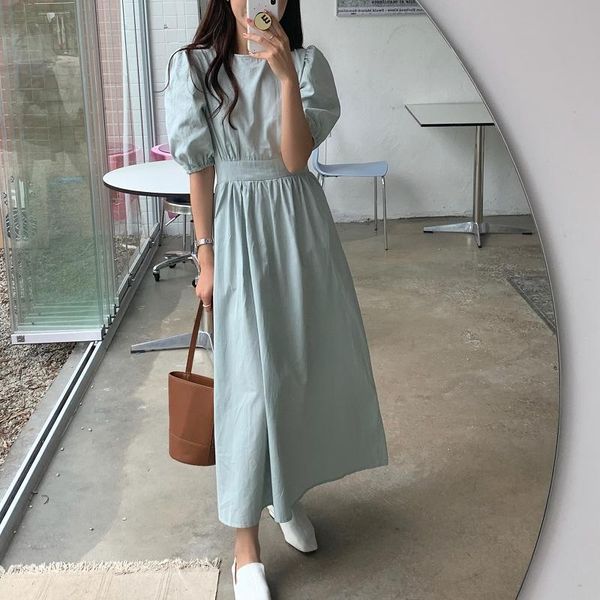 casual dresses 2021 wome summer cotton vintage elastic waist long dress puff sleeve backless bow tie a-line pullover maxi sundress, Black;gray
casual dresses 2021 wome summer cotton vintage elastic waist long dress puff sleeve backless bow tie a-line pullover maxi sundress, Black;gray