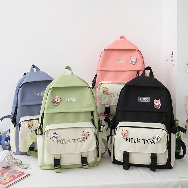 school bags 4 pcs set harajuku women lapbackpack canvas for teenage girls kawaii college student
school bags 4 pcs set harajuku women lapbackpack canvas for teenage girls kawaii college student