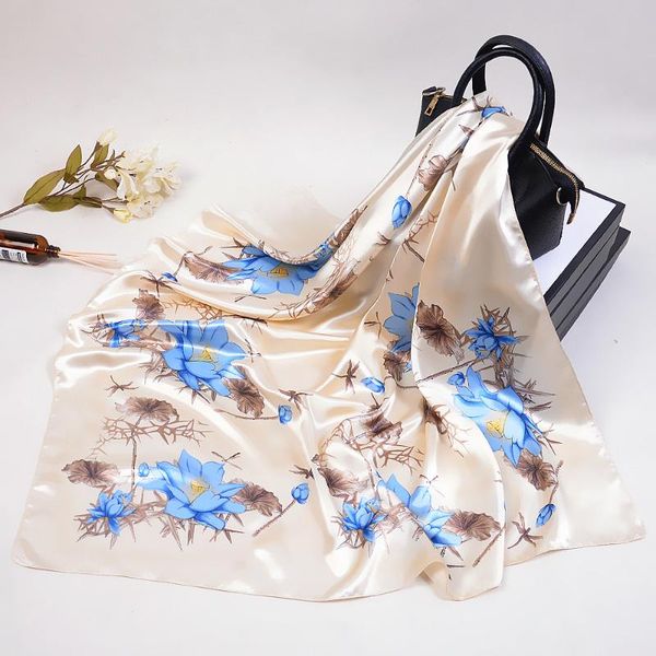 scarves 90*90cm fashion print for women silk satin hijab scarf flower square shawl headband scarfs ladies, Blue;gray
scarves 90*90cm fashion print for women silk satin hijab scarf flower square shawl headband scarfs ladies, Blue;gray