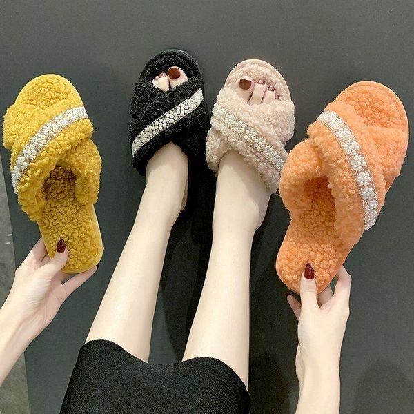 fuzzy women winter warm slippers memory foam cozy non-slip lining hairy floor indoor soft plush beautiful fashion leak toe, Black
fuzzy women winter warm slippers memory foam cozy non-slip lining hairy floor indoor soft plush beautiful fashion leak toe, Black