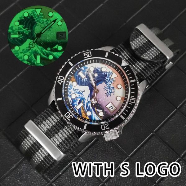 wristwatches skx009 style automatic men's watch 42mm nh35 movement japanese c3 green luminous kanagawa dial sapphire glass 20atm waterp, Slivery;brown
wristwatches skx009 style automatic men's watch 42mm nh35 movement japanese c3 green luminous kanagawa dial sapphire glass 20atm waterp, Slivery;brown