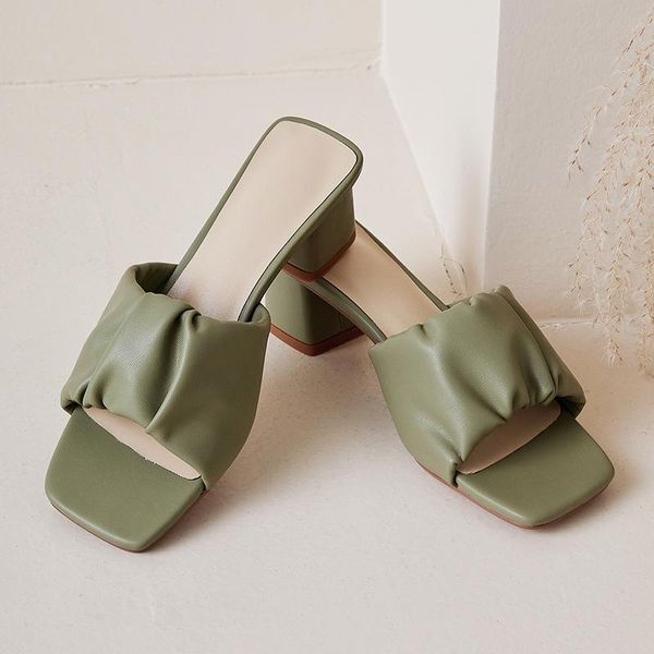 genuine leather mules pleated high heels slippers ladies pumps spring summer wedding prom shoes woman beige green pink yellow, Black
genuine leather mules pleated high heels slippers ladies pumps spring summer wedding prom shoes woman beige green pink yellow, Black