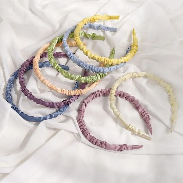 silk satins fold thin bezel hair accessories women headband girl hairband, Silver
silk satins fold thin bezel hair accessories women headband girl hairband, Silver