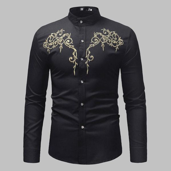 summer models middle east shirt embroidered stand-up collar muslim single-breasted solid color long sleeve men's casual shirts, White;black
summer models middle east shirt embroidered stand-up collar muslim single-breasted solid color long sleeve men's casual shirts, White;black