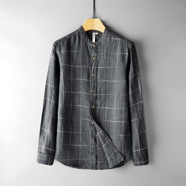 men's t-shirts autumn retro plaid long-sleeved stand collar casual shirt for men linen loose shirts male trend chemise camisa f2ok, White;black
men's t-shirts autumn retro plaid long-sleeved stand collar casual shirt for men linen loose shirts male trend chemise camisa f2ok, White;black