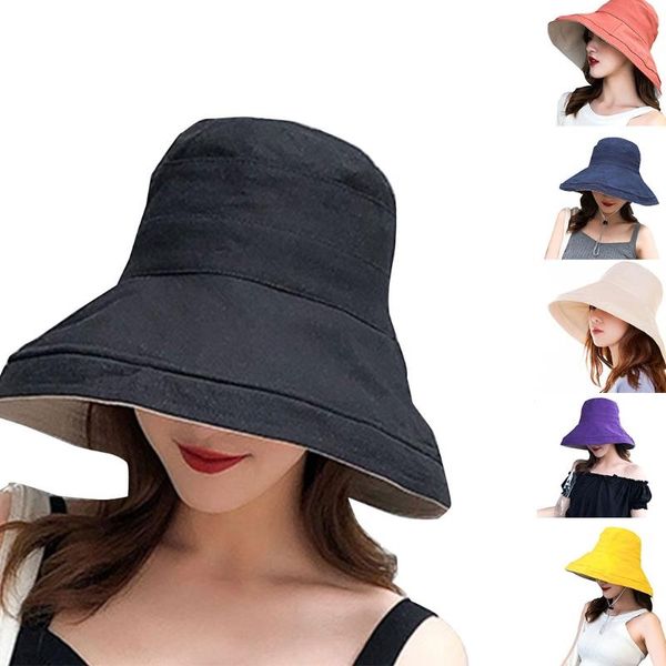 women summer sun hat double-sided color matching big-edge wide brim uv protection visor vacation travel fisherman cap hats, Blue;gray
women summer sun hat double-sided color matching big-edge wide brim uv protection visor vacation travel fisherman cap hats, Blue;gray