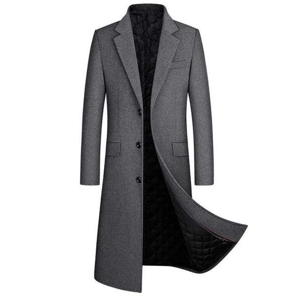 men's wool & blends woolen coat winter plus cotton thick over the knee long warm man business self-cultivation blended coats, Black
men's wool & blends woolen coat winter plus cotton thick over the knee long warm man business self-cultivation blended coats, Black