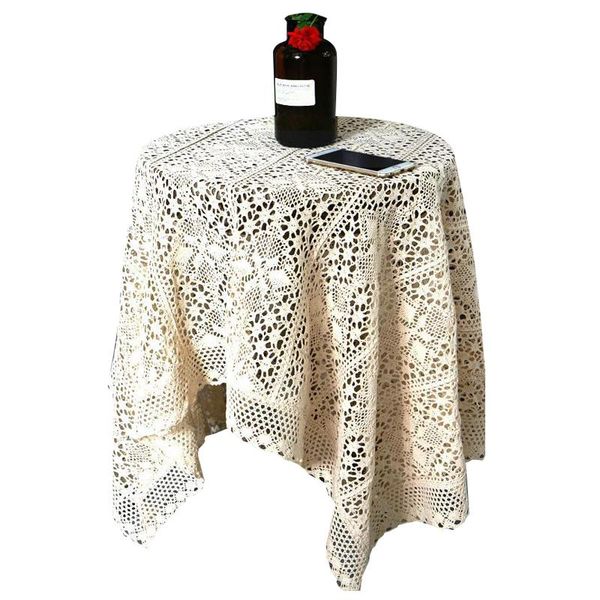 pastoral crochet lace tablecloth cotton hollow square round dining table cover beige cloth
pastoral crochet lace tablecloth cotton hollow square round dining table cover beige cloth