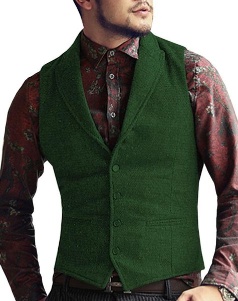 men's vests mens suit vest lapel v neck wool herringbone casual formal business waistcoat groomman for wedding green/black/brown, Black;white
men's vests mens suit vest lapel v neck wool herringbone casual formal business waistcoat groomman for wedding green/black/brown, Black;white