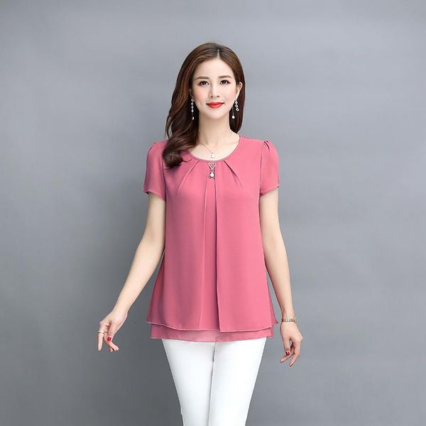 fashion woman blouses 2021 puff short sleeve women shirts pink chiffon blouse shirt round neck 4xl women's &, White
fashion woman blouses 2021 puff short sleeve women shirts pink chiffon blouse shirt round neck 4xl women's &, White