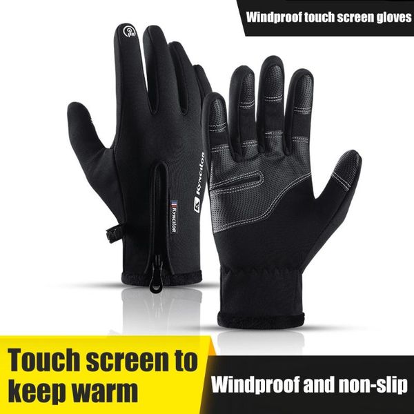 cycling gloves 1 pair winter thermal fleece touchscreen full finger windproof warm for men women hiking camping skiing, Black
cycling gloves 1 pair winter thermal fleece touchscreen full finger windproof warm for men women hiking camping skiing, Black