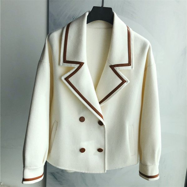 women's jackets autumn winter suit collar female jacket short wool coat women casual double-side cashmere coats brand design t5bd, Black;brown
women's jackets autumn winter suit collar female jacket short wool coat women casual double-side cashmere coats brand design t5bd, Black;brown