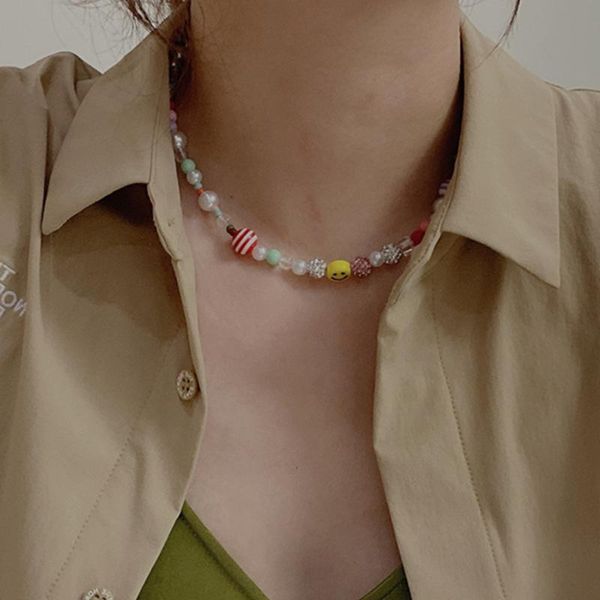 chains 2021 creative handmade colorful beads candy color transparent irregular round rhinestne beaded acrylic necklace for women, Silver
chains 2021 creative handmade colorful beads candy color transparent irregular round rhinestne beaded acrylic necklace for women, Silver