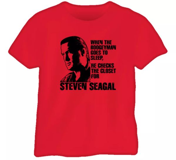 steven seagal boogeyman mma movie funny fan t shirt, White;black 
steven seagal boogeyman mma movie funny fan t shirt, White;black