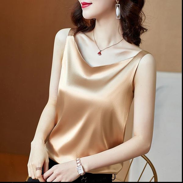 sleeveless satin silk women cami summer camisole plus size spaghetti strap v neck basic white
sleeveless satin silk women cami summer camisole plus size spaghetti strap v neck basic white