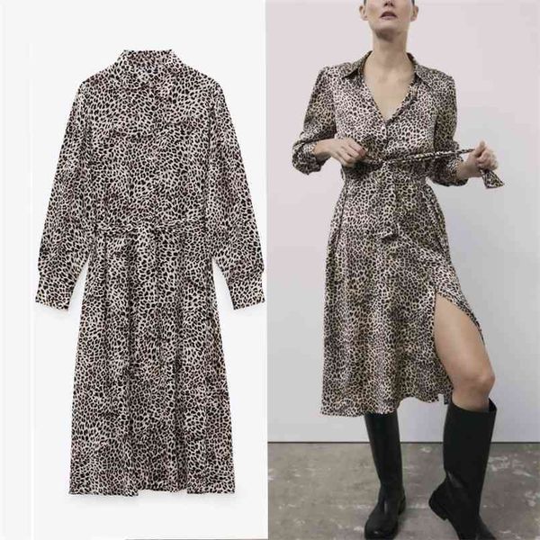vintage satin animal print dress women long sleeve self belt leopard midi dresses female fashion button fitted vestido 210524, Black;gray
vintage satin animal print dress women long sleeve self belt leopard midi dresses female fashion button fitted vestido 210524, Black;gray