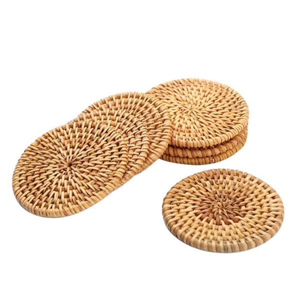 mats & pads 1pc pad handmade insulation placemats round natural rattan coasters bowl table padding cup kitchen decoration accessories
mats & pads 1pc pad handmade insulation placemats round natural rattan coasters bowl table padding cup kitchen decoration accessories