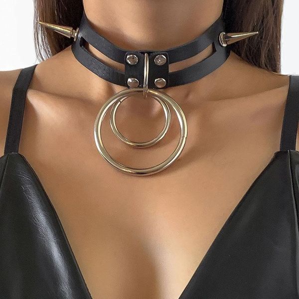 chokers punk hiphop rivet pu leather big round circle pendant choker necklace for women geometric colar chocker jewelry, Golden;silver
chokers punk hiphop rivet pu leather big round circle pendant choker necklace for women geometric colar chocker jewelry, Golden;silver