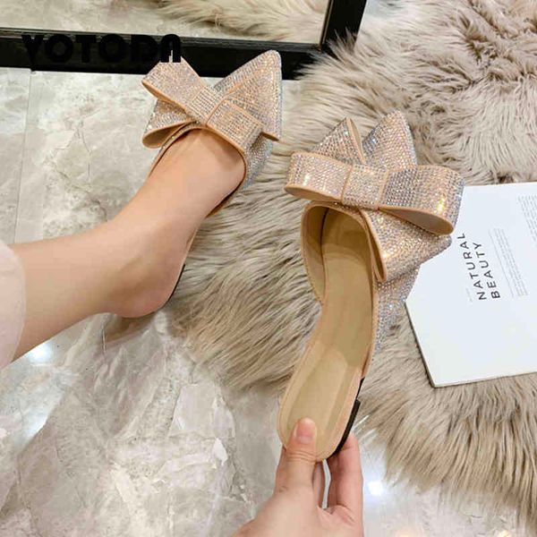 votoda new summer women rhinestone bow slippers bling pointed toe slides ladies flat sandals fashion luxury brand slipper c0330, Black
votoda new summer women rhinestone bow slippers bling pointed toe slides ladies flat sandals fashion luxury brand slipper c0330, Black