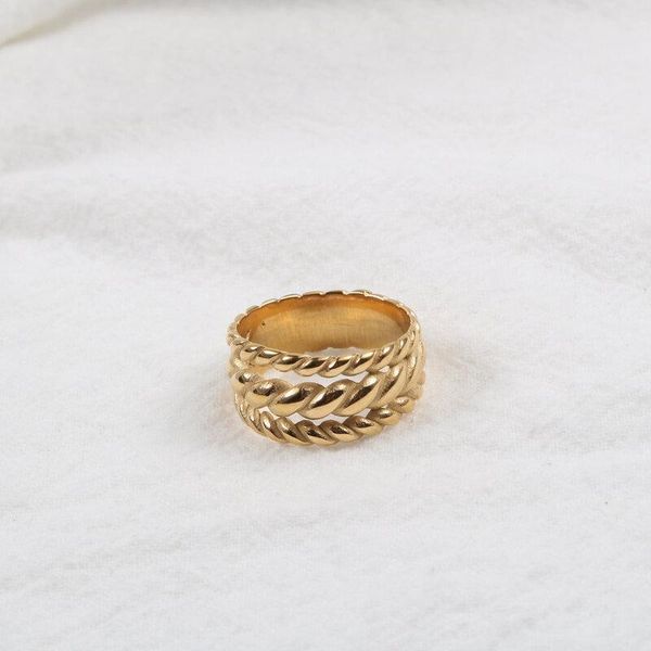 cluster rings stainless steel ring irregular wide thread gold old twist for women's statement punk steampunk wedding accessories jewell, Golden;silver
cluster rings stainless steel ring irregular wide thread gold old twist for women's statement punk steampunk wedding accessories jewell, Golden;silver