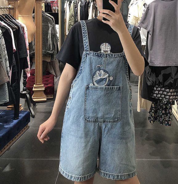 wash dz2021 summer high waist shorts cartoon cat print denim suspenders women 2d2r001, Blue
wash dz2021 summer high waist shorts cartoon cat print denim suspenders women 2d2r001, Blue