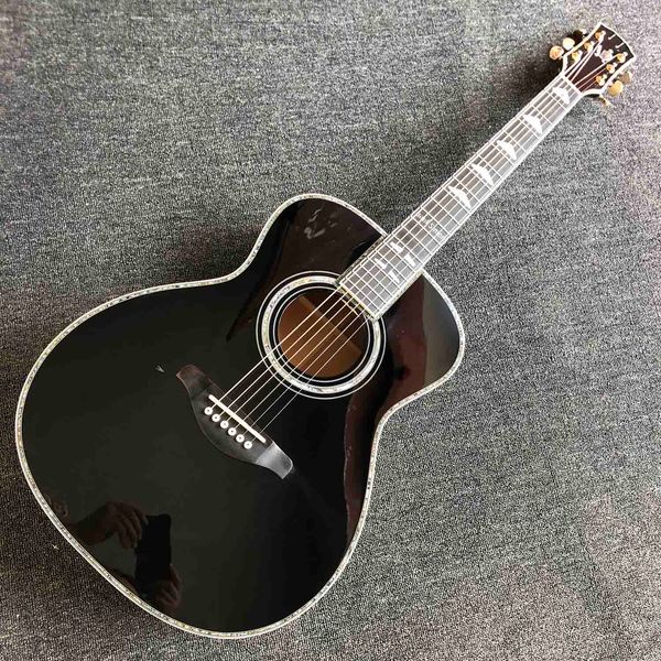 custom om body acoustic guitar full maple neck all abalone binding ebony fingerboard signature bk
custom om body acoustic guitar full maple neck all abalone binding ebony fingerboard signature bk