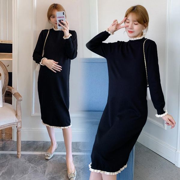 autumn black knitted maternity long dress elegant slim clothes for pregnant women fall korean fashion pregnancy dresses, White
autumn black knitted maternity long dress elegant slim clothes for pregnant women fall korean fashion pregnancy dresses, White