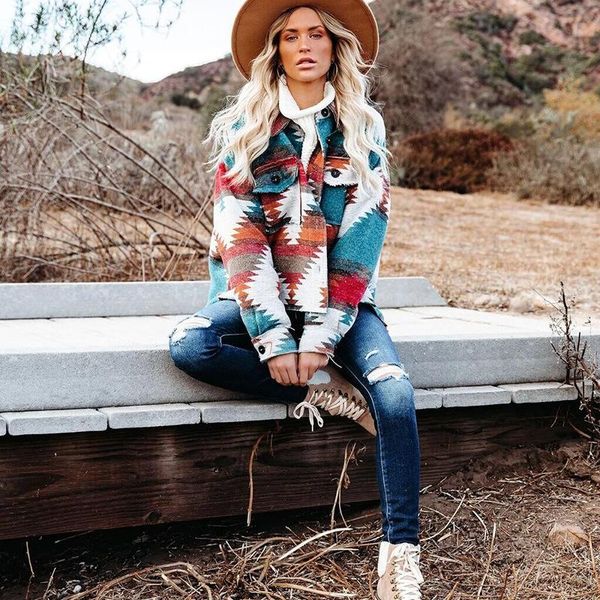 women's jackets women woolen coat retro ethnic geometric print loose autumn winter female casual, Black;brown
women's jackets women woolen coat retro ethnic geometric print loose autumn winter female casual, Black;brown