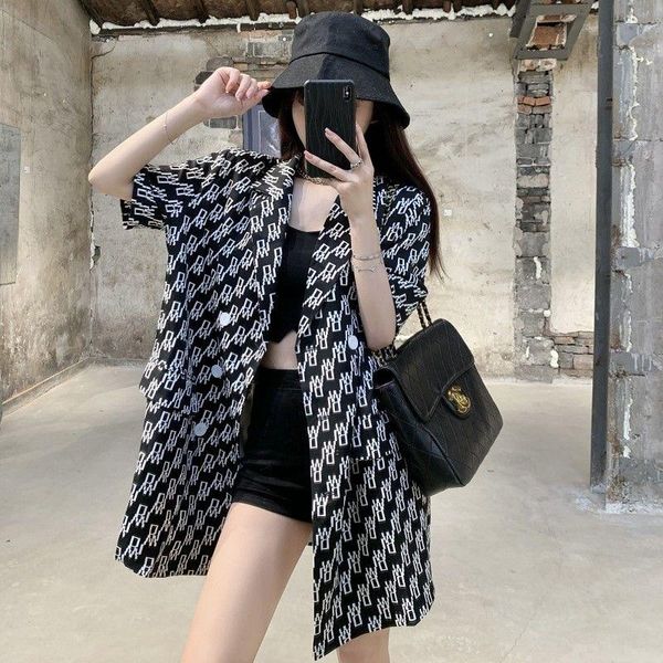 fashion net red summer korean letter printing casual personality versatile short sleeve suit shirt women's coat suits & blazers, White;black
fashion net red summer korean letter printing casual personality versatile short sleeve suit shirt women's coat suits & blazers, White;black