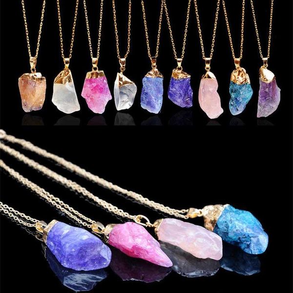 pendant necklaces fashion reiki natural quartz healing point chakra necklace raw stone for women jewelry #82770, Silver
pendant necklaces fashion reiki natural quartz healing point chakra necklace raw stone for women jewelry #82770, Silver