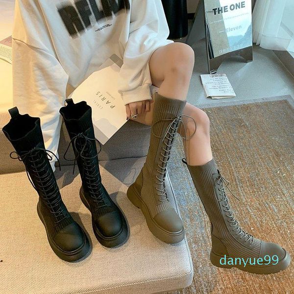 boots woman flat thigh high heels shoes round toe lace up boots-women low over-the-knee rock autumn rubber ladies, Black
boots woman flat thigh high heels shoes round toe lace up boots-women low over-the-knee rock autumn rubber ladies, Black