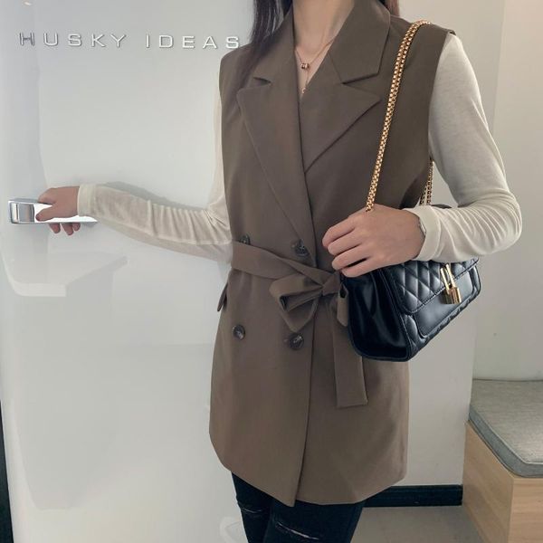 women's vests work wear women blazer autumn clothes waistcoat with a belt solid color elegant office female vest sleeveless suits jacke, Black;white
women's vests work wear women blazer autumn clothes waistcoat with a belt solid color elegant office female vest sleeveless suits jacke, Black;white