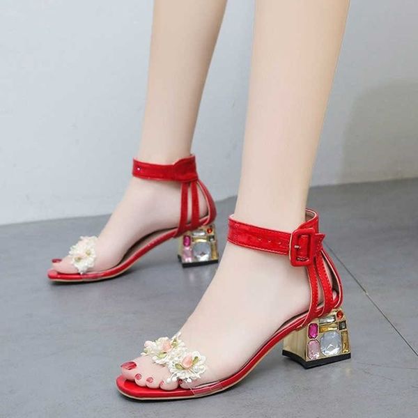 rimocy transparent pvc crystal square heels sandals women fashion flowers ankle buckle shoes woman summer gladiator sandalias 210528, Black
rimocy transparent pvc crystal square heels sandals women fashion flowers ankle buckle shoes woman summer gladiator sandalias 210528, Black
