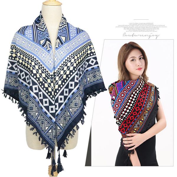 scarves ethnic style printed shawl cotton warm large square autumn and winter scarf 110 cm cold proof travel female, Blue;gray
scarves ethnic style printed shawl cotton warm large square autumn and winter scarf 110 cm cold proof travel female, Blue;gray