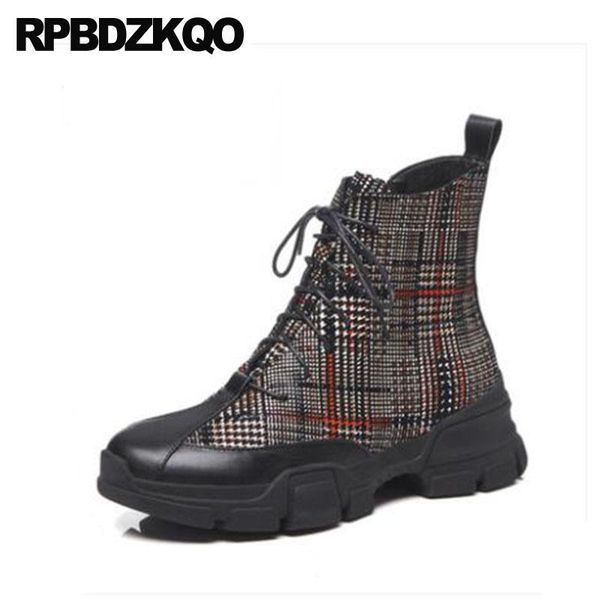boots muffin flatform military shoes high heel lace up combat platform chunky round toe harajuku sheepskin women ankle medium, Black
boots muffin flatform military shoes high heel lace up combat platform chunky round toe harajuku sheepskin women ankle medium, Black