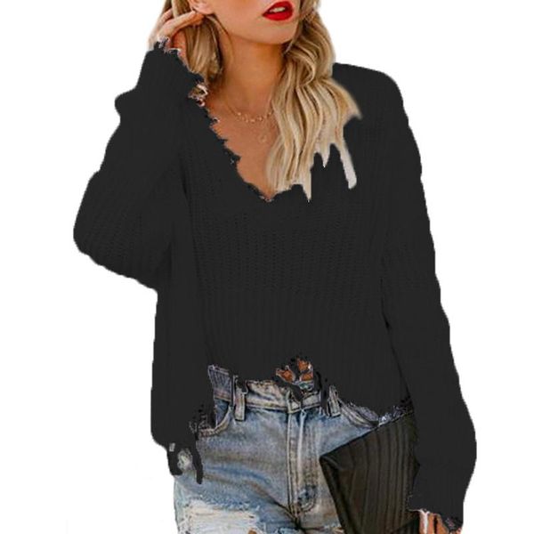 women's sweaters autumn / winter 2021 solid color long sleeve knitted deep v-neck open navel tassel loose sweater, White;black
women's sweaters autumn / winter 2021 solid color long sleeve knitted deep v-neck open navel tassel loose sweater, White;black